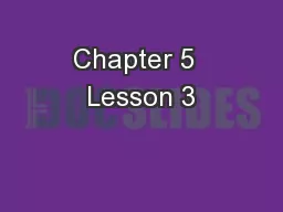 Chapter 5  Lesson 3