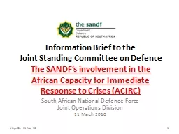 Information Brief to the