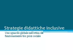 Strategie didattiche inclusive