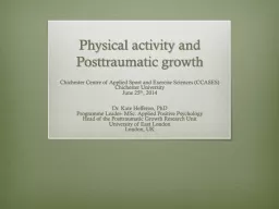 Physical activity and Posttraumatic growth