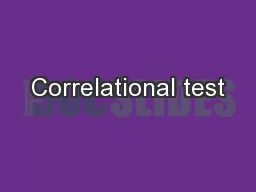 Correlational test