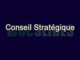 Conseil Stratégique