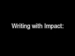 Writing with Impact: