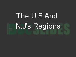 The U.S And N.J's Regions