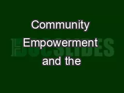 Community Empowerment and the