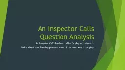 An Inspector Calls Question Analysis