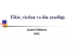 Fikir, vicdan və din azadlığı