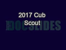 2017 Cub Scout &