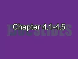 Chapter 4.1-4.5