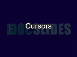 Cursors