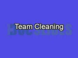 Team Cleaning