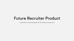 Future Recruiter Product