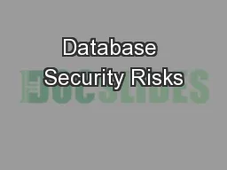 Database Security Risks