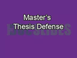 Master’s Thesis Defense