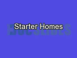 Starter Homes