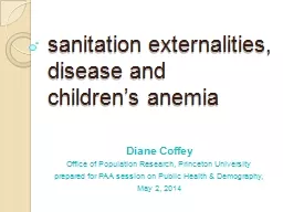 sanitation externalities, disease and