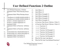 User Defined Functions Lesson 2