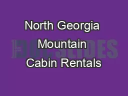North Georgia Mountain Cabin Rentals