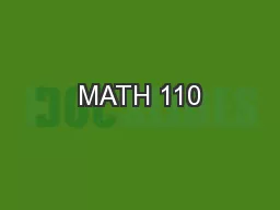 MATH 110