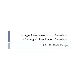 Image Compression, Transform Coding & the