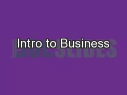 Intro to Business