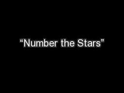 “Number the Stars”