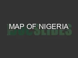 MAP OF NIGERIA