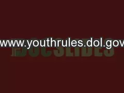 www.youthrules.dol.gov