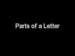 Parts of a Letter