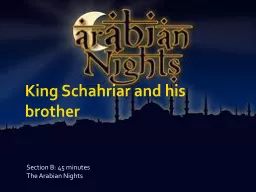 King Schahriar and his brother