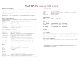 ARAK  XRS Extreme Rifle System Method of Operation  au