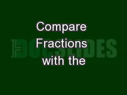Compare Fractions with the