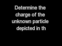 Determine the charge of the unknown particle depicted in th