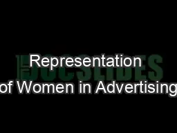 Representation of Women in Advertising