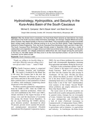 Hydro strategy hydro politics and security in the kura araks basin of the caucasus