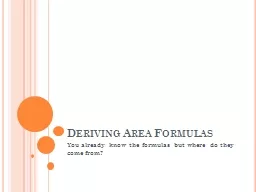 Deriving Area Formulas