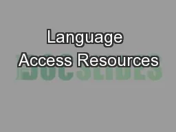 Language Access Resources