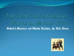 The American Revolution - War in the South-1780