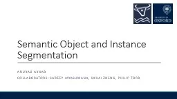 Semantic Object and Instance Segmentation