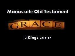Manasseh: Old Testament