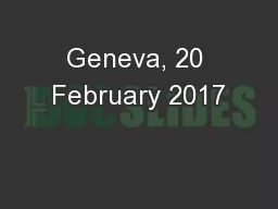 Geneva, 20 February 2017