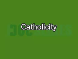 Catholicity