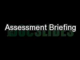 Assessment Briefing