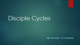 Disciple Cycles