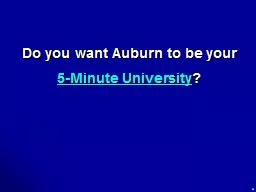 Do you want Auburn to be your