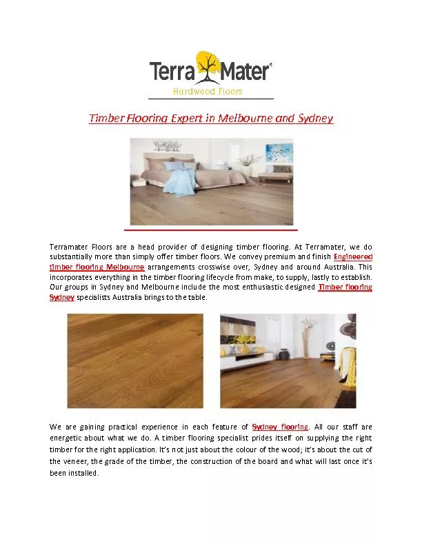 Timber Flooring Expert in Melbourne and Sydney