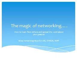 The magic of networking….
