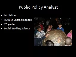 Public Policy Analyst