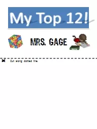My Top 12!