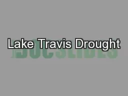 Lake Travis Drought